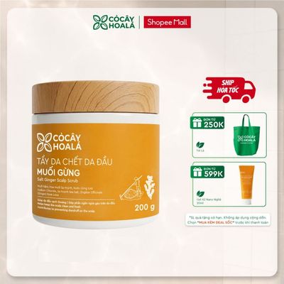 [HỎA TỐC] Tẩy Da Chết Da Đầu Muối Gừng Cỏ Cây Hoa Lá 200g Làm Sạch Sâu
