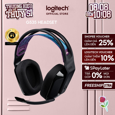 Tai nghe gaming không dây Lightspeed Logitech G535 - Nhẹ, âm thanh nổi PC, PS4, PS5