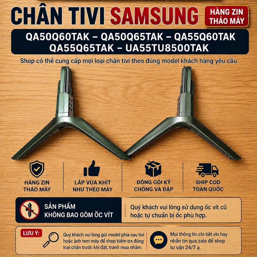 Cặp chân Tivi SS 50Q60TAK, 50Q65TAK, 55Q60TAK, 55Q65TAK, 55TU8500