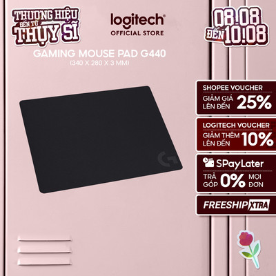 Bàn Di Chuột Chơi Gaming Cao Cấp Logitech G440 - Mousepad cứng, mặt vải, chống trượt, 340x280x3(mm)