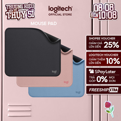 Bàn di chuột Logitech Mouse Pad Studio Series - Đế chống trượt, lướt dễ dàng, chống đổ tràn
