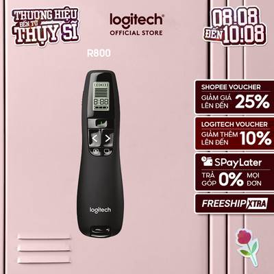 Bút trình chiếu LOGITECH R800 - Có màn hình LCD, phạm vi kết nối 30M