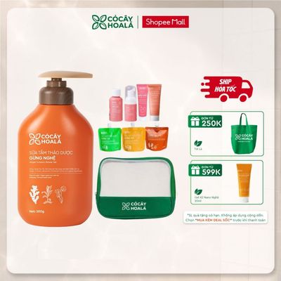 [HỎA TỐC] COMBO Sữa Tắm Thảo Dược Cỏ Cây Hoa Lá Gừng Nghệ Và Bộ Chăm Sóc Minisize tiện lợi