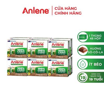 [HSD: 10/2026] Thùng 48 hộp sữa nước Anlene hương Sô - cô - la đậm đặc 110ml