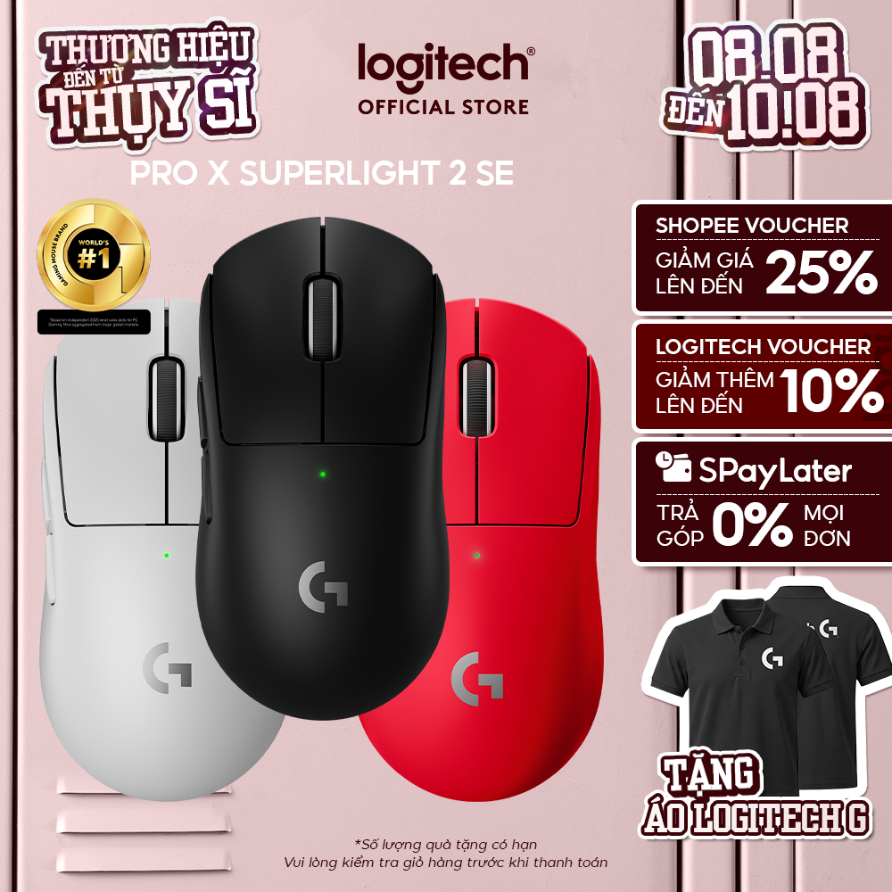 Chuột gaming không dây Logitech G PRO X SUPERLIGHT 2 SE - Chuẩn Pro-grade, nặng 60g, 5 nút lập trình