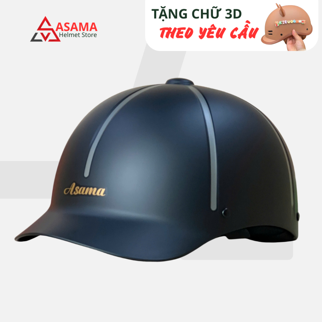 Mũ bảo hiểm lưỡi trai ST05 thương hiệu Asama đạt chuẩn Quatest 2 - Freesize 54-59 cm bảo hành 365 ng