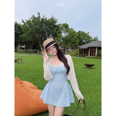 LYRA - Áo khoác cadigan lửng dài tay, cardigan len mỏng khoác ngoài basic dễ mặc VSYAK0264