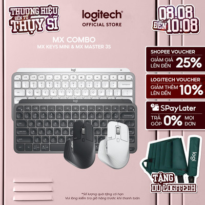 Combo bàn phím Logitech MX Keys Mini và chuột Logitech MX Master 3S