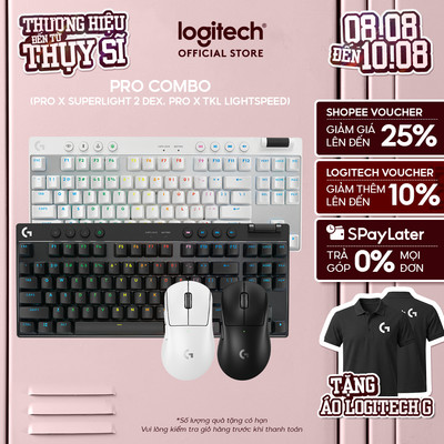 Combo Bàn phím Gaming Logitech G PRO X TKL LIGHTSPEED và Chuột Logitech G PRO X SUPERLIGHT 2 DEX