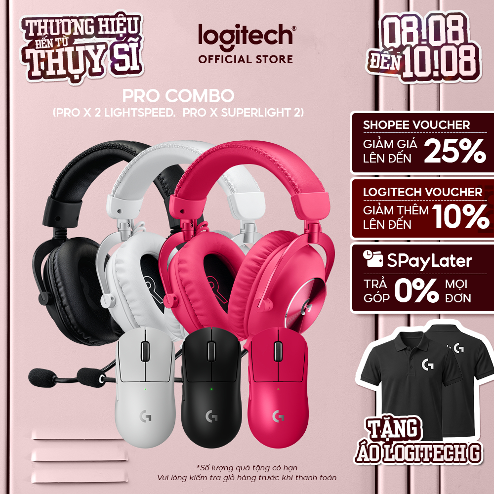Combo Chuột Gaming Logitech G Pro X Superlight 2 và Tai nghe Logitech G Pro X 2