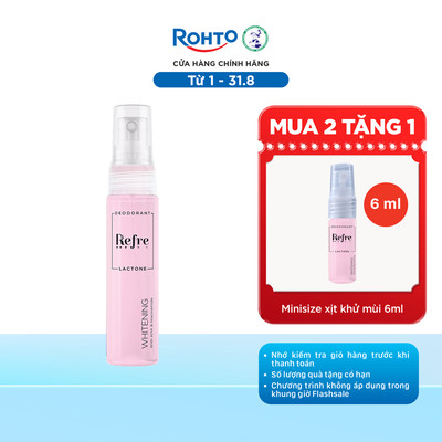 Xịt khử mùi, khóa mùi tỏa hương thơm tự nhiên cơ thể Refre Lactone Whitening 30ml