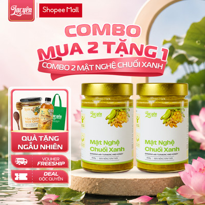 Combo 2 Hũ Mật Nghệ Chuối Xanh Lạc Yên Foods  Vị Thơm Tự Nhiên Dễ Uống