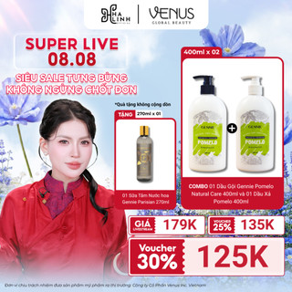 [VÕ HÀ LINH x VENUS] COMBO Gội Dầu Gennie Pomelo 400ml và Dầu Xả Pomelo 400ml Tặng 01 Sữa tắm Gennie Parisian 270ml