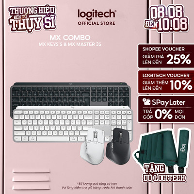 Combo Bàn phím không dây Bluetooth Logitech MX Keys S và Chuột không dây MX Master 3s