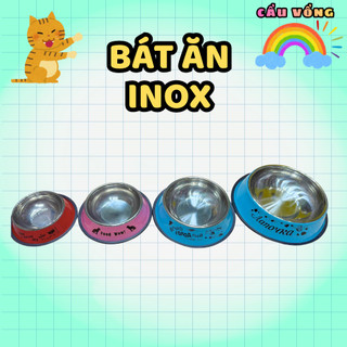 Bát inox đựng thức ăn cho chó mèo (Giao màu ngẫu nhiên)