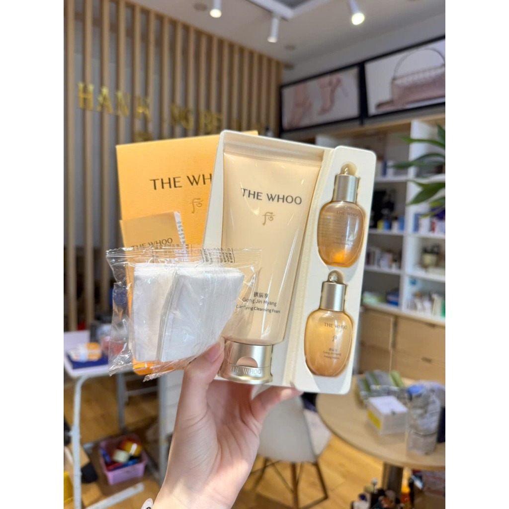 [WHOO] Set Sữa rửa mặt Whoo Vàng The Whoo Gong Jin Hyang Clarifying Cleansing Foam Special Set