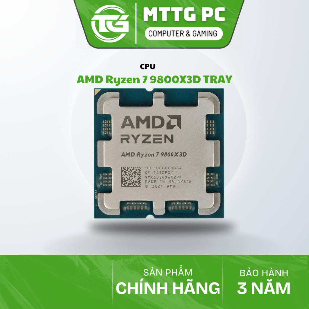 [FULL VAT] CPU AMD Ryzen 7 9800X3D TRAY - NEW BẢO HÀNH 36 THÁNG