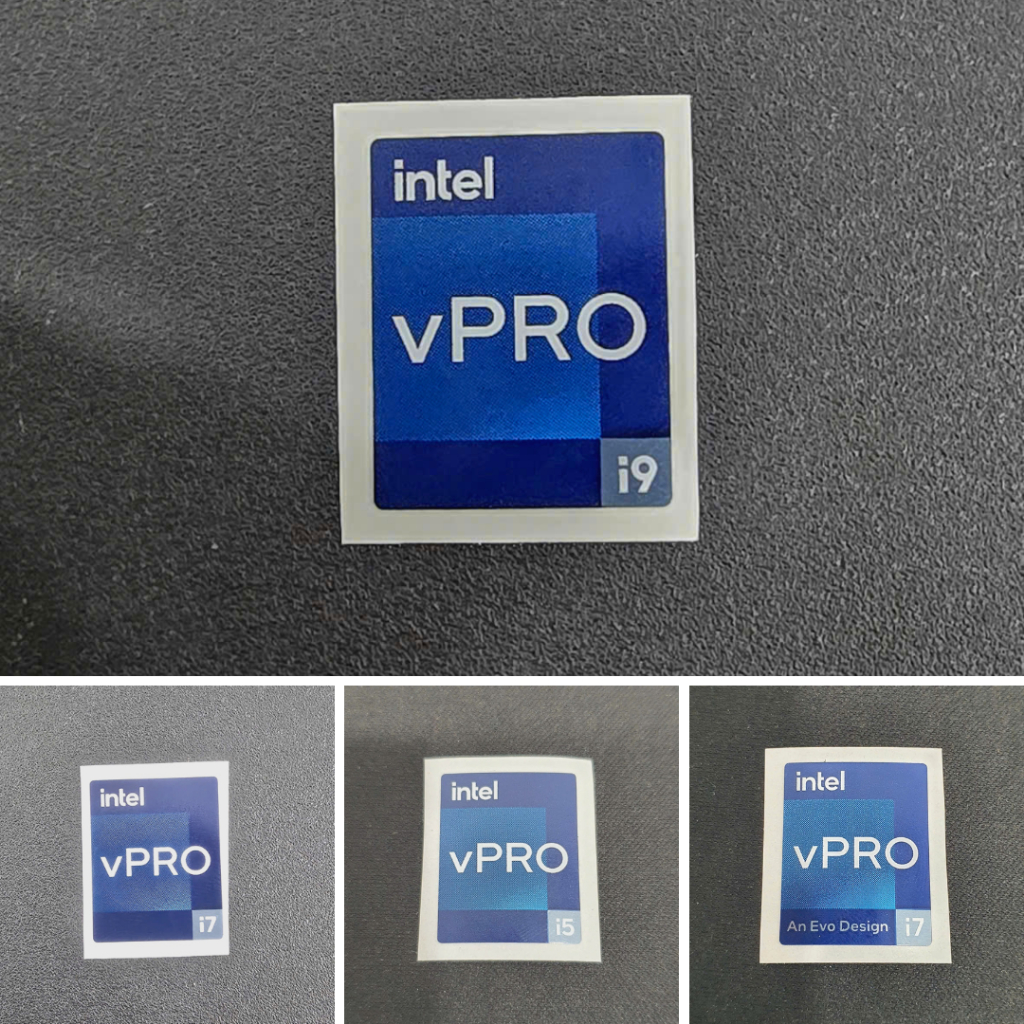 Tem logo Intel laptop - Intel vpro i9 - vpro i7 - vpro i5 đời mới chính hãng - Sticker decal dán lap