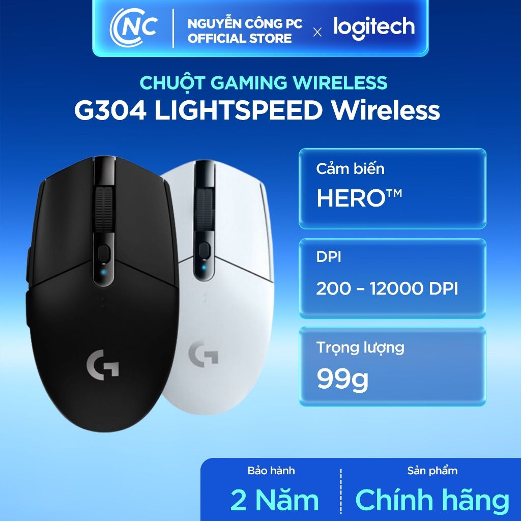 Chuột Logitech G304 LIGHTSPEED Wireless Black / White - BH 24 tháng