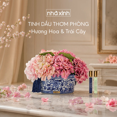 Tinh Dầu Thơm Phòng Cẩm Tú Cầu Chinoiserie Hồng