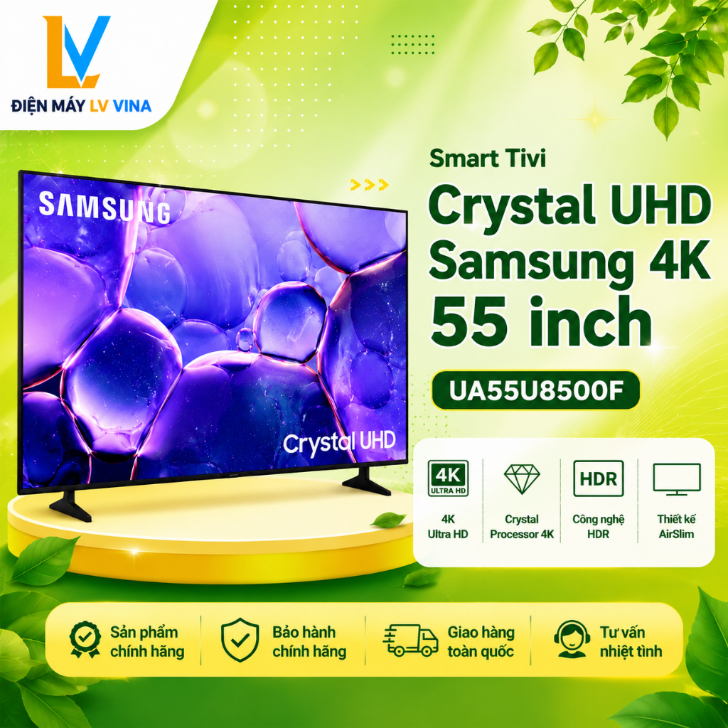 55U8500F | Smart Tivi Crystal UHD Samsung 4K 55 inch UA55U8500F - Hàng chính hãng