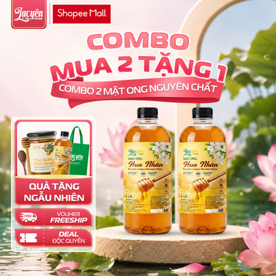 Combo Mật Ong Nguyên Chất Lạc Yên Foods Nguyên Liệu Pha Trà Làm Bánh Ngũ Cốc Dinh Dưỡng