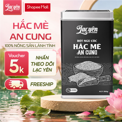 Bột Ngũ Cốc Hắc Mè An Cung Lạc Yên Foods   Từ Mè Đen & 6 Loại Hạt Tự Nhiên Dưỡng Tóc Uống Mỗi Ngày