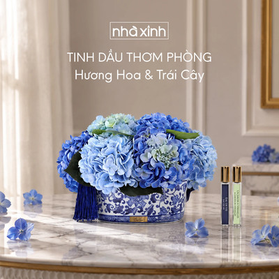 Tinh Dầu Thơm Phòng Cẩm Tú Cầu Chinoiserie Xanh