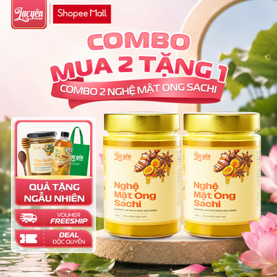 Combo 2 Hũ Nghệ Mật Ong Sachi Lạc Yên Foods, Kèm Quà Tặng, Vị Ngọt Dịu Dễ Uống, Không Hăng Đắng