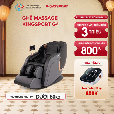 Ghế Massage KINGSPORT Standard G4 Điều Khiển Bằng Giọng Nói, 5 Bài Tập Massage Chuyên Biệt