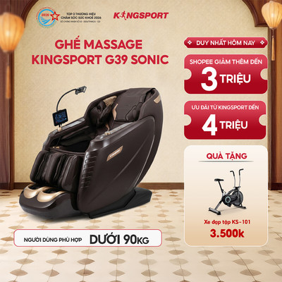 CHỈ GIAO MIỀN BẮC | Ghế massage Kingsport Deluxe G39 Sonic, Công nghệ sóng âm KingSonic, điều khiển bằng giọng nói