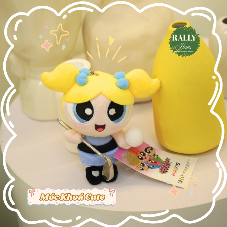 Móc Khóa Dễ Thương Thể Thao Bubbles Powerpuff Girls Dễ Thương Treo Túi Xách Balo Bag Charm Thú Bông 