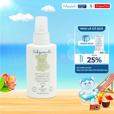 Xịt xua muỗi Babycoccole 0M+ chống muỗi đốt cho bé và cả gia đình, chiết xuất tía tô đất và cây phong lữ 125ml