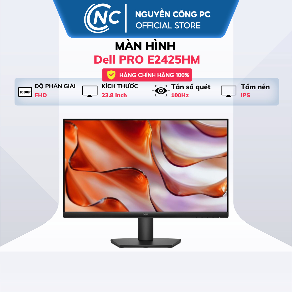 Màn hình Dell PRO E2425HM - 23.8 inch, FHD, IPS, 100Hz, 5ms - BH 36 tháng