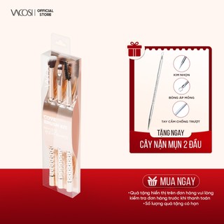 SC01 - BỘ KIT 3 CỌ CHÂN MÀY VACOSI, PHIÊN BẢN GOLDEN DRAGON - VACOSI COVE THE BROWS BRUSH KIT, 3PCS