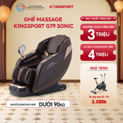 Ghế massage Kingsport Deluxe G79 Sonic, Công Nghệ Massage sóng âm KingSonic cùng với 20 Chương Trình Massage Tự Động