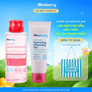 [SẠCH BỤI MỊN] Combo Sạch Sâu, Dưỡng Ẩm Dịu Da Nước tẩy trang Blissberry 400ml và Sữa rửa mặt Glowy Blissberry 100ml