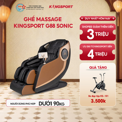 CHỈ GIAO MIỀN BẮC | Ghế massage KINGSPORT G88 Sonic con lăn 3D, hệ thống nhào ở bắp chân và con lăn bàn chân hiện đại