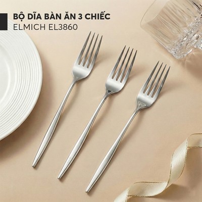 Bộ dĩa bàn ăn 3 chiếc Elmich EL3860