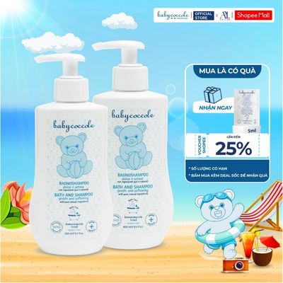 Sữa tắm gội cho bé Babycoccole 0M+ an toàn cho trẻ sơ sinh & em bé 250ml/400ml