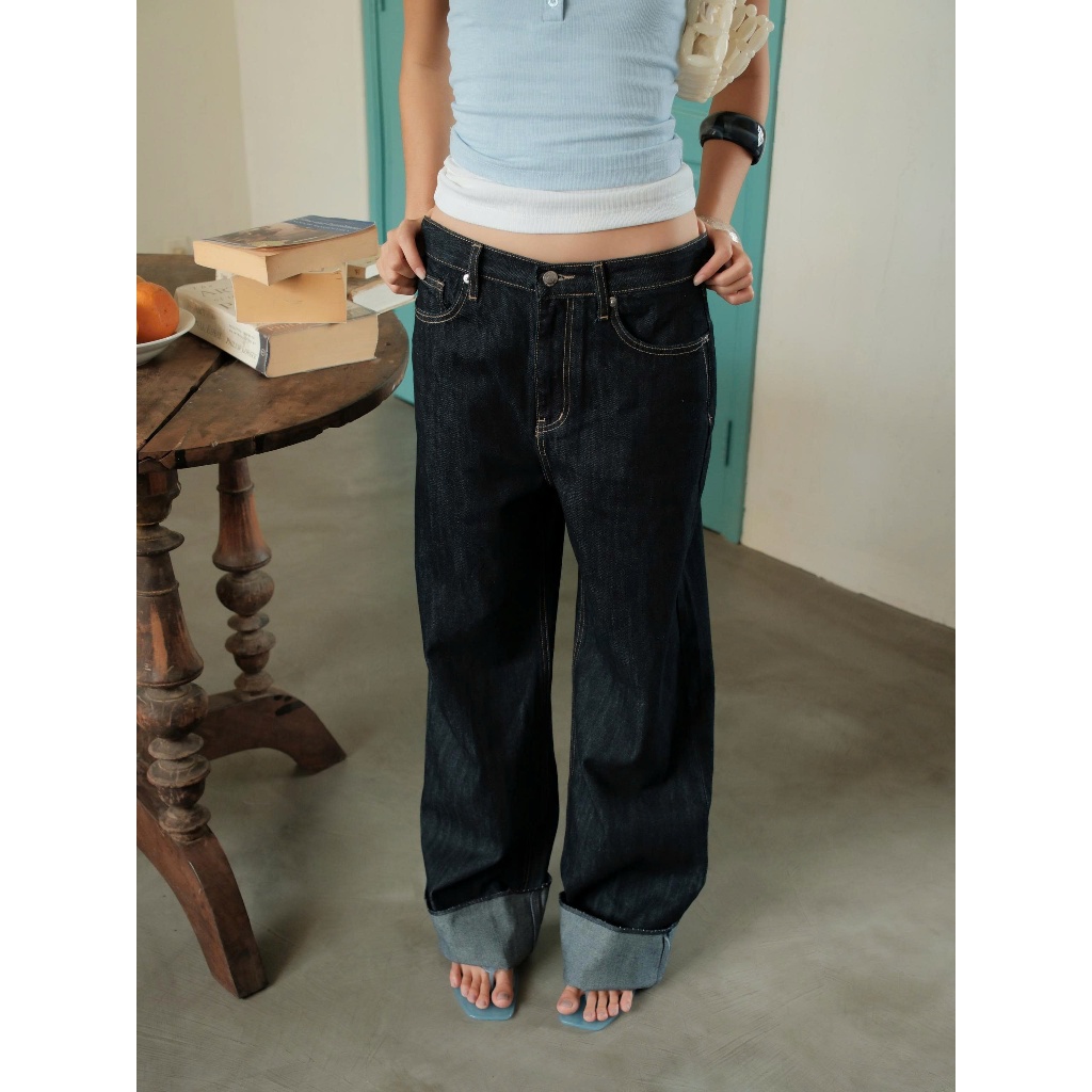 KIDO - Quần jean ống suông lật lai WILLIS JEANS