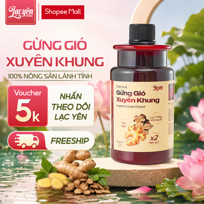 Gừng Xuyên Khung Lạc Yên Foods Cốt Gừng Không Bả Dùng Ngâm Chân Pha Tắm Giữ Ấm Lành Tính