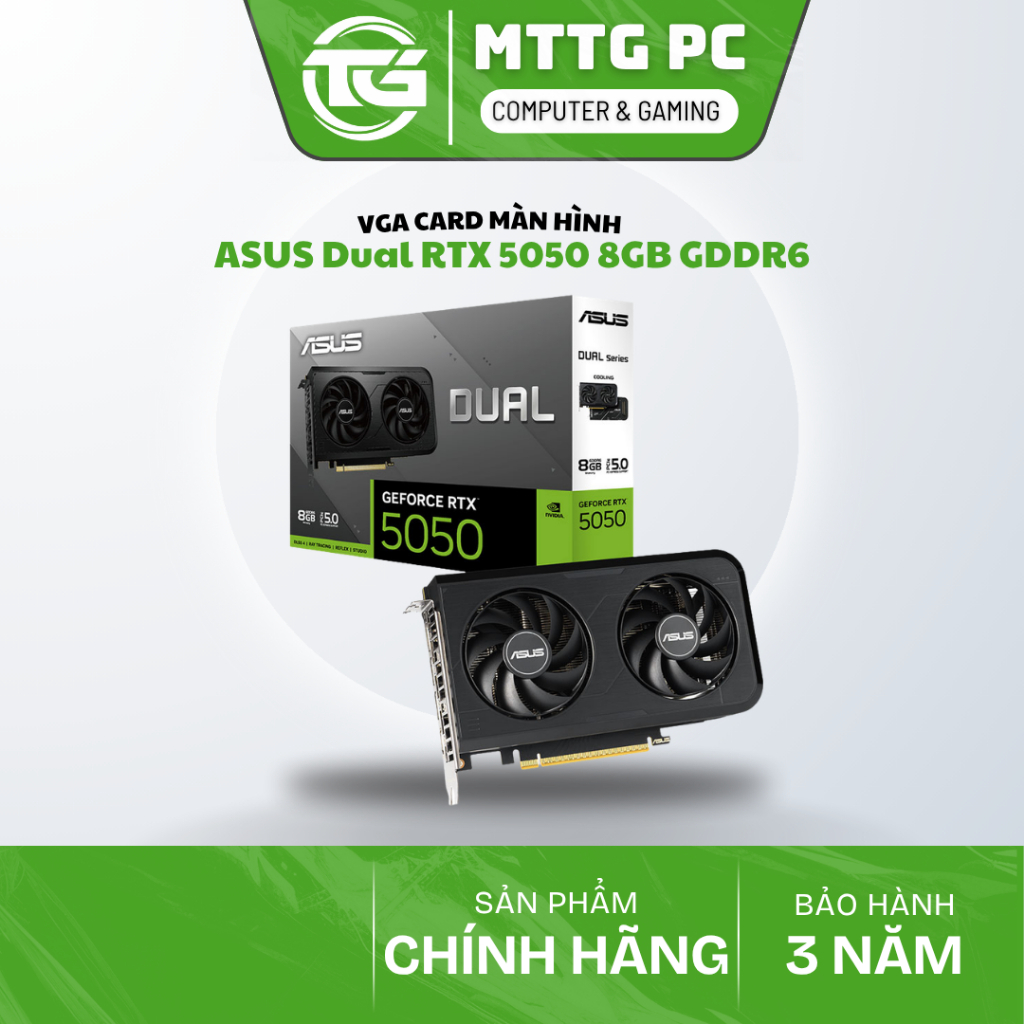 [FULL VAT] VGA CARD MÀN HÌNH ASUS Dual RTX 5050 8GB GDDR6 (DUAL-RTX5050-8G) - NEW BẢO HÀNH 36 THÁNG