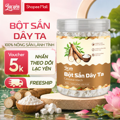 Bột Sắn Dây Nguyên Chất Lạc Yên Foods - Bột Trắng Mịn Tự Nhiên Không Pha Trộn Hỗ Trợ Giải Nhiệt