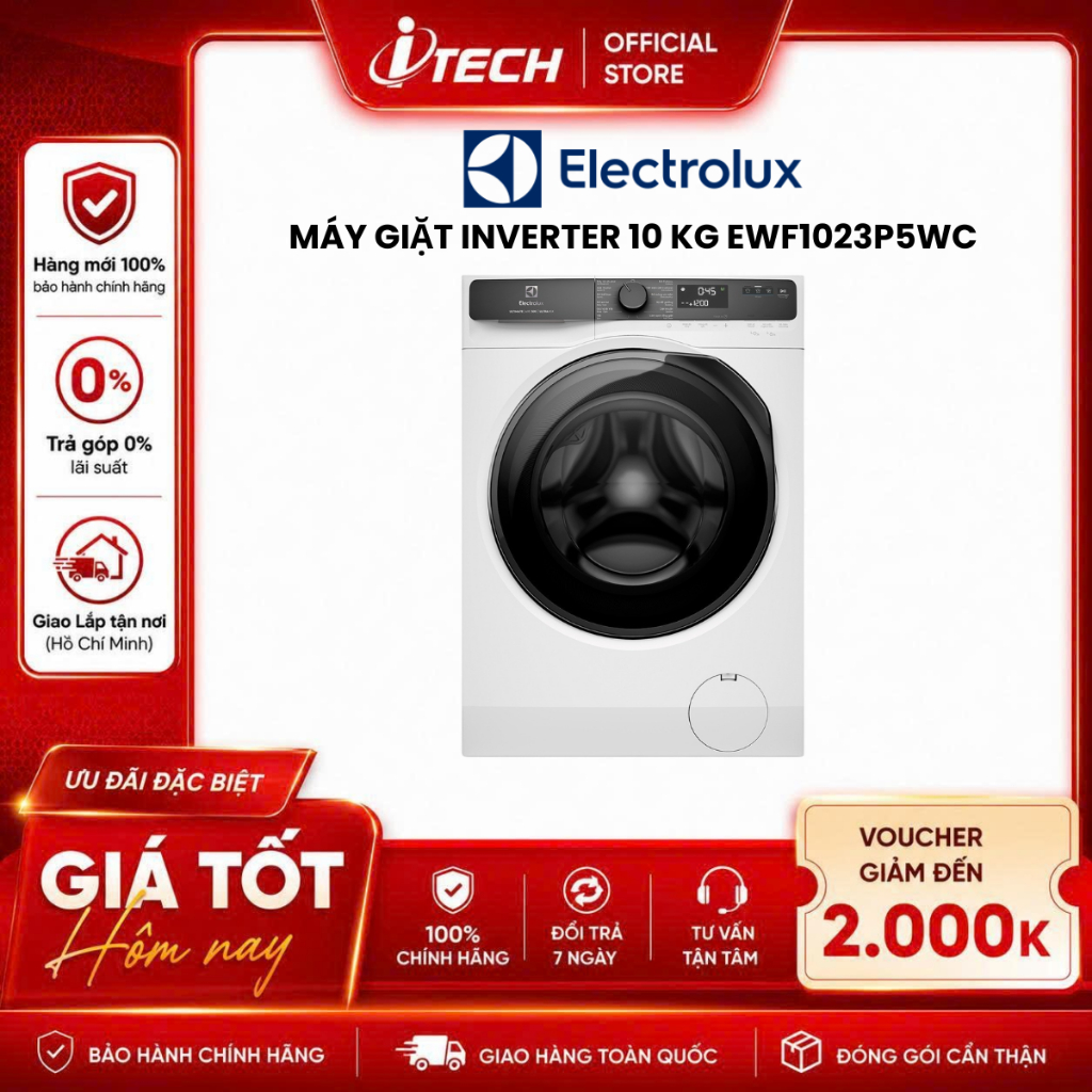 EWF1023P5WC | Máy giặt Lồng Ngang Electrolux UltimateCare 500 Inverter 10 kg EWF1023P5WC - Hàng Chín