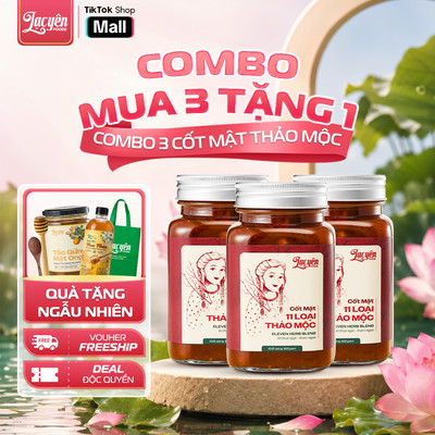 Combo 3 Hũ Cốt Mật 11 Loại Thảo Mộc Lạc Yên Foods 900gr  Tặng Kèm 1 Hũ Tắc Gừng 450gr