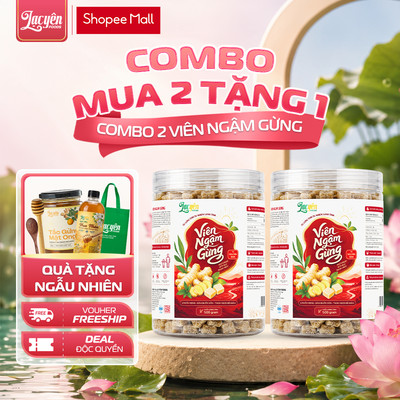 Combo 2 Hũ Viên Ngậm Gừng Lạc Yên Foods - Viên Ngậm Nguyên Miếng, Vị Cay Nhẹ Ấm Nồng, Ít Ngọt