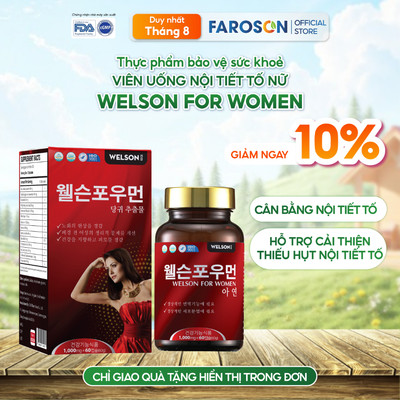 TPBVSK Viên uống Nội Tiết Tố Nữ Welson For Women Hỗ Trợ Cải Thiện Sinh Lý Nữ Hộp 60V