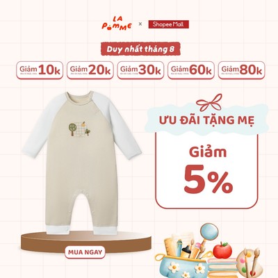 Body dài tay La Pomme khu vườn mùa thu - Sợi Bamboo Cotton mềm mại - Bé trai/gái - 3M - 12M
