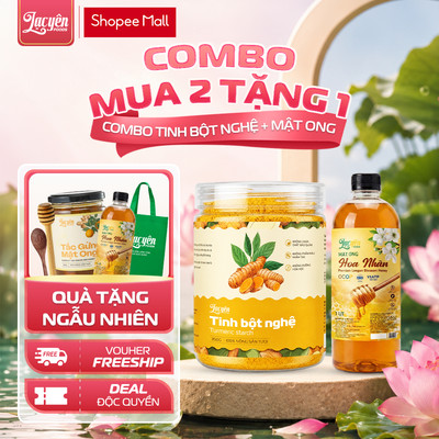 [COMBO NÔNG SẢN] TINH BỘT NGHỆ ĐỎ & MẬT ONG NGUYÊN CHẤT HƯNG YÊN – LẠC YÊN FOODS